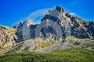 Summer mountain landscape in Slovak mountains.