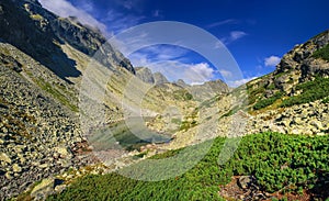 Summer mountain landscape in Slovak mountains.