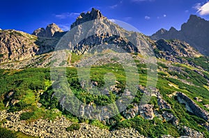 Summer mountain landscape in Slovak mountains.