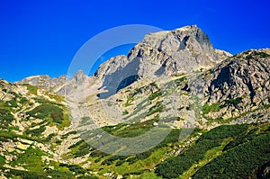 Summer mountain landscape in Slovak mountains.