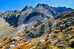 Summer mountain landscape in Slovak mountains.