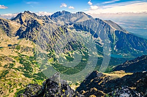 Summer mountain landscape in Slovak mountains.