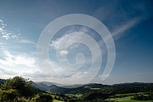 Summer mountain landscape in Slovakia, travel concept