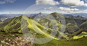 Summer mountain ridge in the Mala Fatra National Park, Slovakia