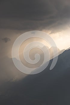 Summer mountain thunderstorm