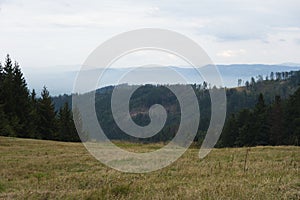 Summer mountains landscape in Beskydy