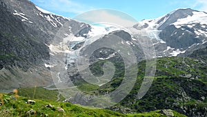 Summer Mountains Scenery. Swiss Alps.