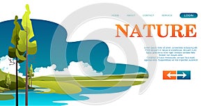 summer natural landscape concept banner