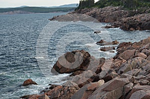 Summer in Nova Scotia: Cape Breton Island Rocky Coastline Near Ingonish