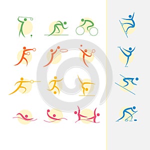 Summer Olympic games icon set