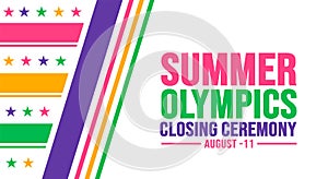 Summer Olympics Closing Ceremony background template. Holiday concept. background, banner