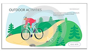 Summer outdoor activity cycling