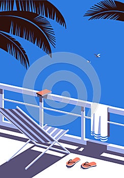 Summer outdoor leisure time background flat vector