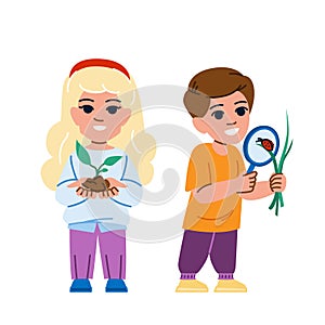 summer outdoor nature education kid vector