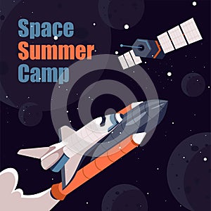 Summer outer space camp, training for astronauts