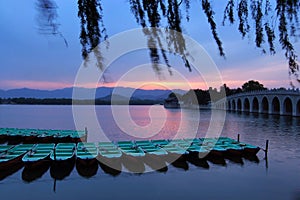 Summer Palace is sunset