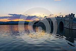 The Summer palace sunset, Beijing, China