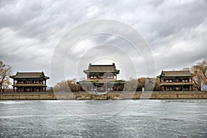 The Summer Palace in winter evening