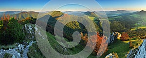 Summer panorama of the Carpathian Mountains