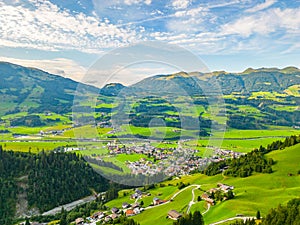 Summer Panorama of Hollersbach Im Pinzgau