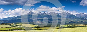 Summer panorama of Tatra mountains