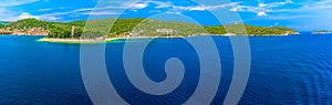 Summer panorama of Vis Island, Croatia.