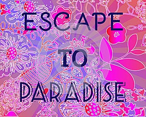 Summer Party Invitation Escape to Paradise.