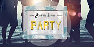 Summer Party Invitation Invited Celebration Concept