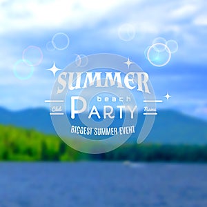 Summer party realistic badge. EPS10