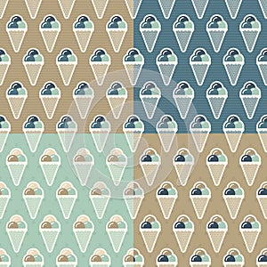 Summer pattern ice creame