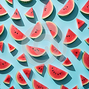 Summer pattern made with watermelon