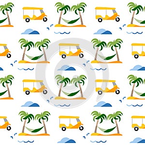 Summer Pattern Travel Vacation Rest Holiday Palm