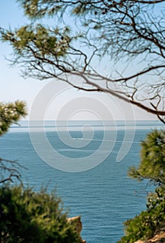 Summer peaceful landscape with sailing yacht, Telascica National Park, Croatia