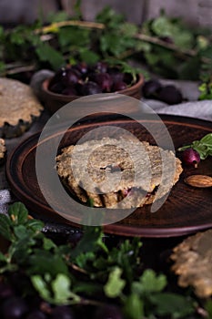 Summer pie with berries. Rustic style