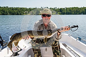 Summer pike fishing in Sweden