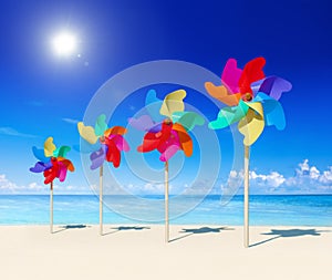 Summer Pinwheels Beach Island Sand Concept