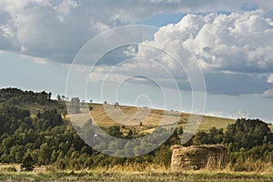 Summer Polish landscape in Sudety mountains photo