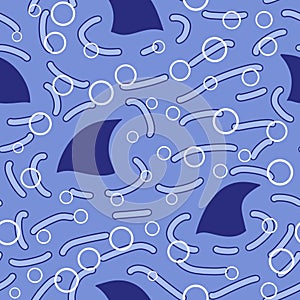 Summer print animals dolphin seamless shark fin pattern for fabrics and wrapping and kids clothes and beach textiles