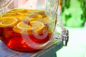 Summer punch with many fruits