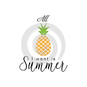 Summer quote lettering typograhpy