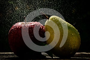 Summer rain and fruits