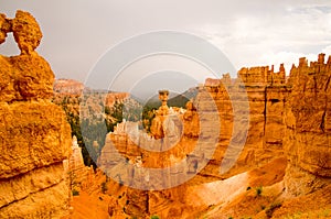 Summer rain storm in Bryce Canyon National Park