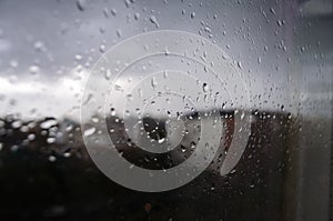 Summer rain through the window