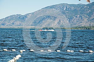 Summer recreation on lake