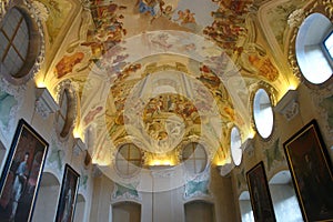 Summer Refectory in convent building, Strahov Monastery, Prague, interior