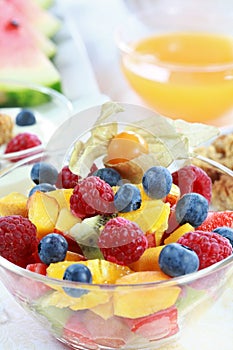 Summer refreshment - fruit salad