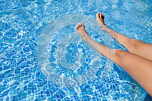 Summer relax in pool