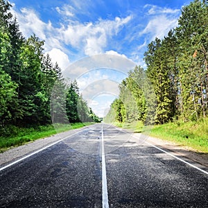 Summer road panorama