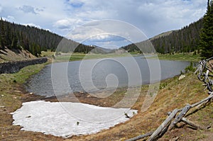 Summer in Rocky Mountain National Park: Poudre Lake and Trail Ridge Road near the Continental Divide and Milner Pass