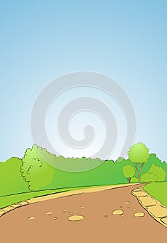 Summer rural landscape